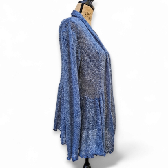 Van Klee Popcorn Knit Longsleeve Cardigan, One Size - Picture 3 of 6